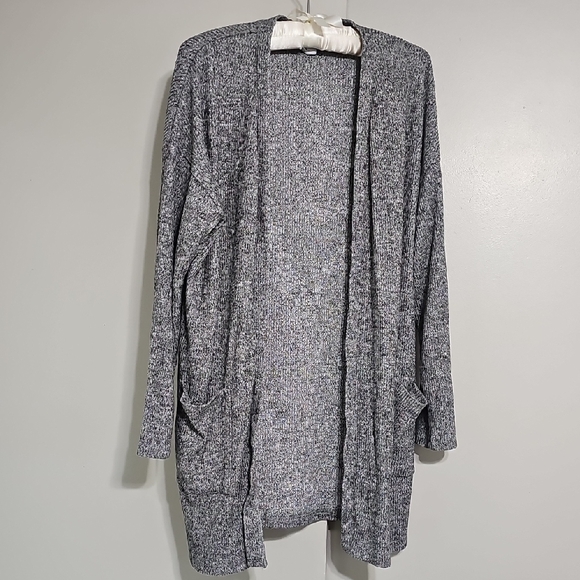 Cozy Casual Sweaters - Gray Cardigan Pockets Fall Cozy Casual Open Front Cardigan Size L EUC